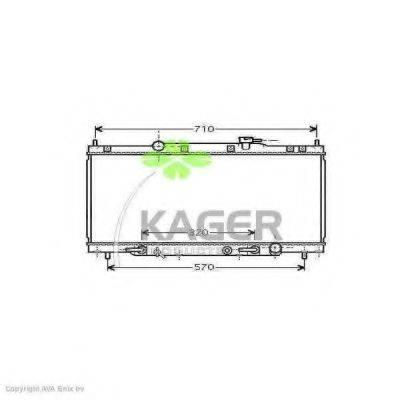 KAGER 310508 Радіатор, охолодження двигуна