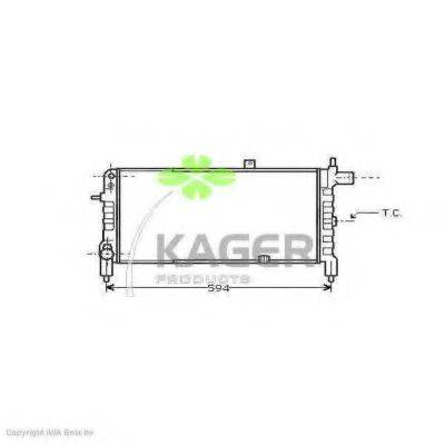 KAGER 310751 Радіатор, охолодження двигуна