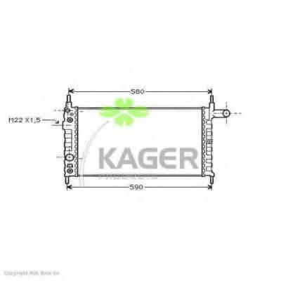 KAGER 310761 Радіатор, охолодження двигуна