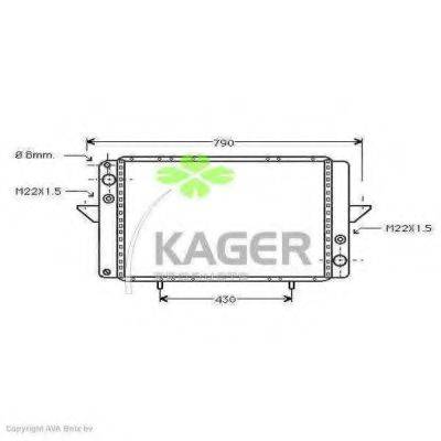 KAGER 310912 Радіатор, охолодження двигуна
