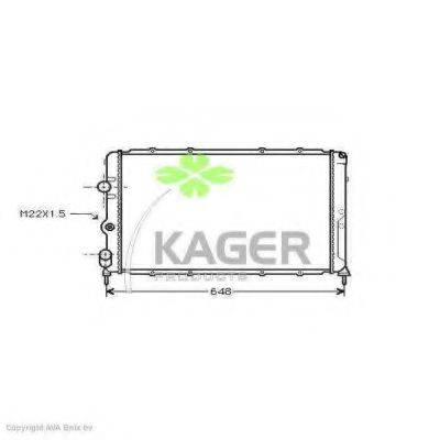 KAGER 310949 Радіатор, охолодження двигуна