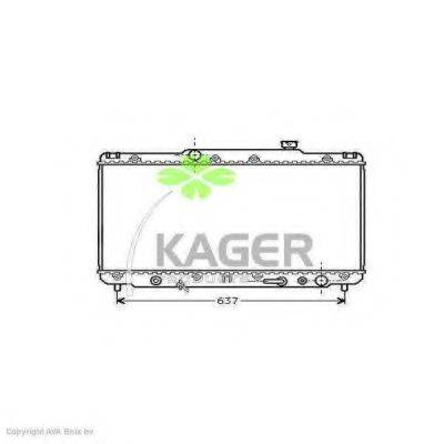 KAGER 311103 Радіатор, охолодження двигуна