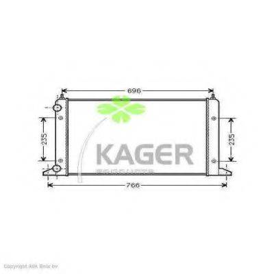 KAGER 311211 Радіатор, охолодження двигуна