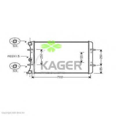 KAGER 312578 Радіатор, охолодження двигуна
