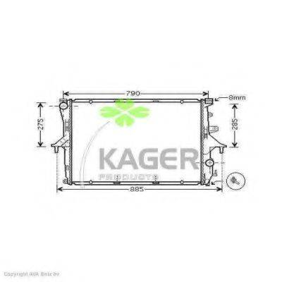 KAGER 313378 Радіатор, охолодження двигуна