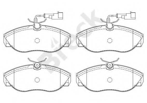BRECK 236020070310 Комплект гальмівних колодок, дискове гальмо