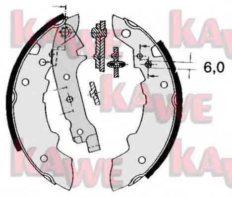KAWE 04470 Комплект гальмівних колодок