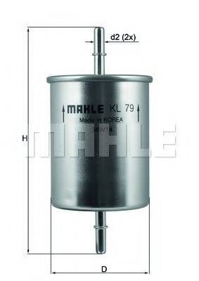 MAHLE ORIGINAL KL79 Паливний фільтр