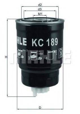 MAHLE ORIGINAL KC189 Паливний фільтр