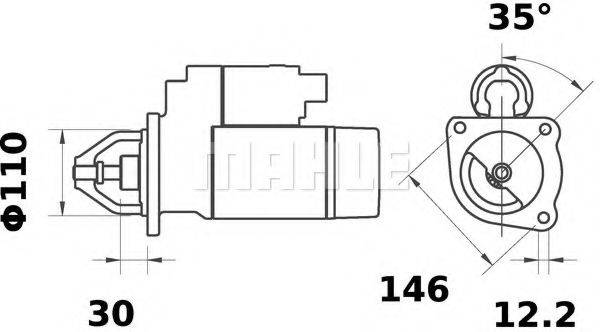 MAHLE ORIGINAL MS13 Стартер