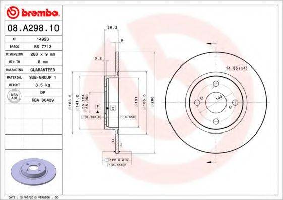 BRECO BS7713 гальмівний диск