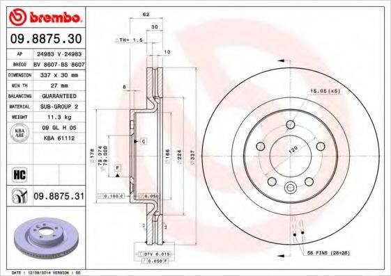 BRECO BS8607 гальмівний диск