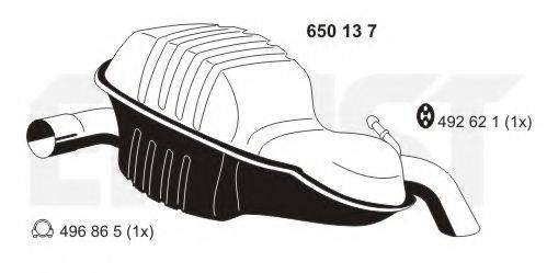 ERNST 650137 Глушник вихлопних газів кінцевий