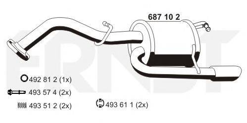 ERNST 687102 Глушник вихлопних газів кінцевий