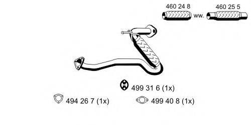 ERNST 330428 Труба вихлопного газу