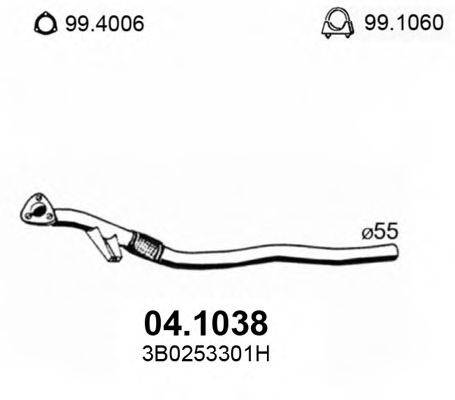 SKODA 8D0253301Q Труба вихлопного газу