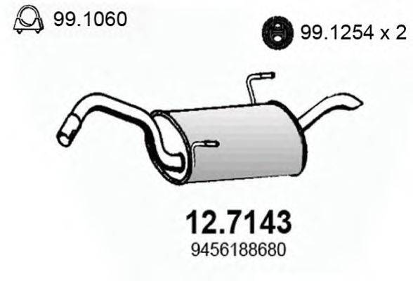 FIAT 173009 Глушник вихлопних газів кінцевий