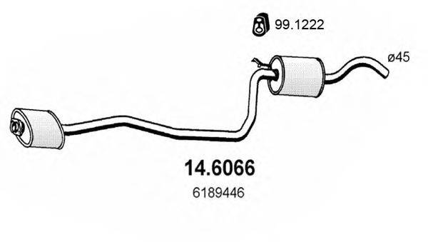 ASSO 146066 Середній глушник вихлопних газів