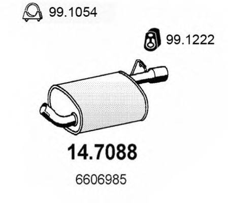 ASSO 147088 Глушник вихлопних газів кінцевий