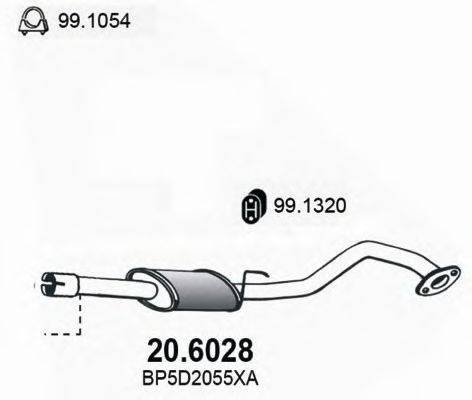 ASSO 206028 Середній глушник вихлопних газів