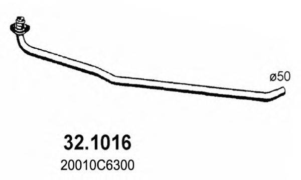 NISSAN 20010C6300 Труба вихлопного газу