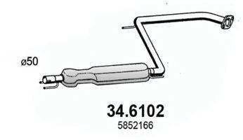 ASSO 346102 Середній глушник вихлопних газів