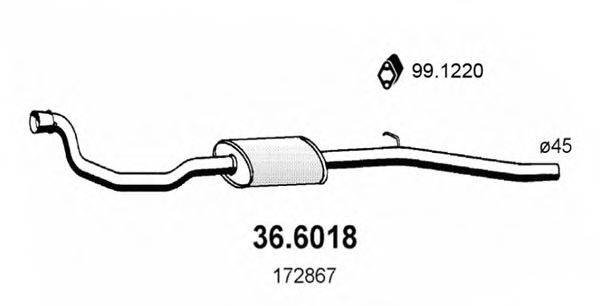 ASSO 366018 Середній глушник вихлопних газів