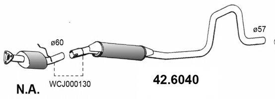ASSO 426040 Середній глушник вихлопних газів