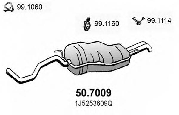 ASSO 507009 Глушник вихлопних газів кінцевий