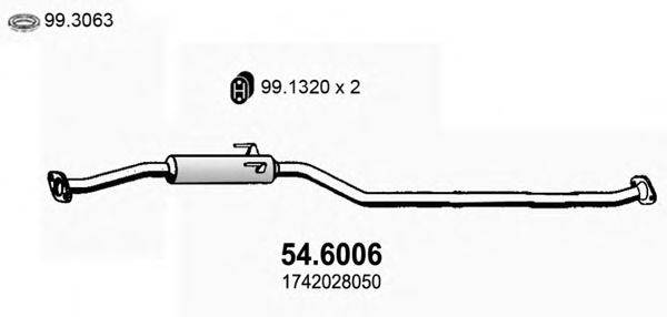 ASSO 546006 Середній глушник вихлопних газів