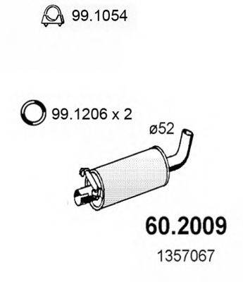 ASSO 602009 Передглушувач вихлопних газів