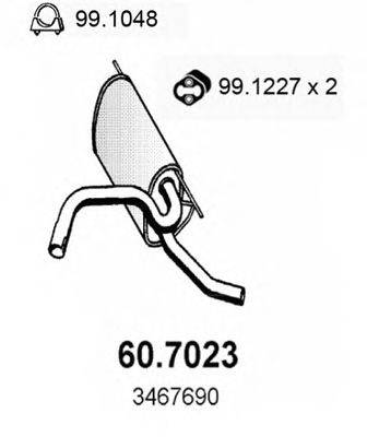 ASSO 607023 Глушник вихлопних газів кінцевий