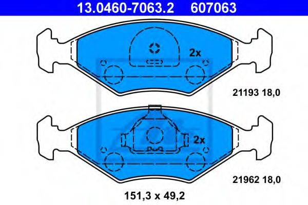 REMSA 028112 Комплект гальмівних колодок, дискове гальмо