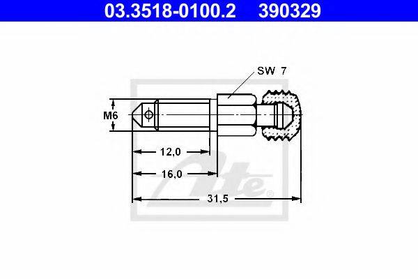 PEX 125 Болт повітряного клапана / вентиль