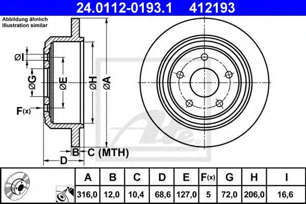 JEEP 0 5206 0147AA гальмівний диск