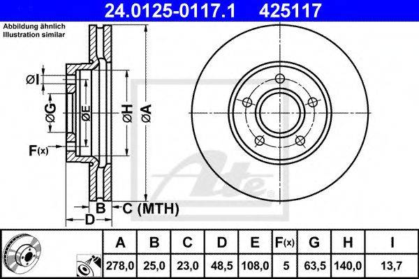 FORD AV61-1125-BA гальмівний диск