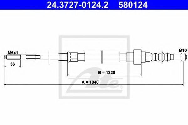 TRW GCH1654 Трос, стоянкова гальмівна система