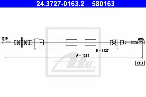 SEAT 7M3609701C Трос, стоянкова гальмівна система