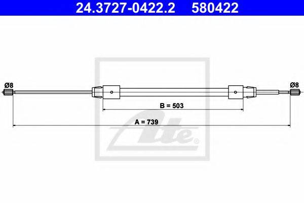 MERCEDES-BENZ 168 420 1585 Трос, стоянкова гальмівна система