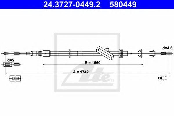 MERCEDES-BENZ 211 420 23 85 Трос, стоянкова гальмівна система