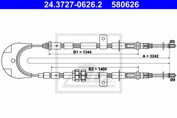 QUINTON HAZELL BC2324 Трос, стоянкова гальмівна система