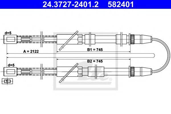 QUINTON HAZELL BC2357 Трос, стоянкова гальмівна система