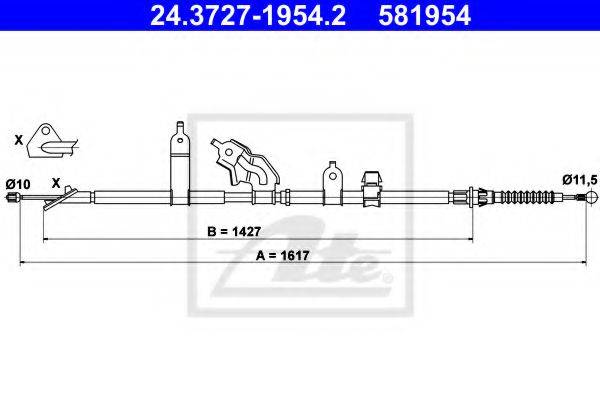 BOSCH 1987482441 Трос, стоянкова гальмівна система