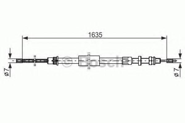 LUCAS ELECTRICAL GCH 1361 Трос, стоянкова гальмівна система