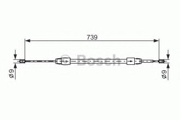 MERCEDES-BENZ A 168 420 15 85 Трос, стоянкова гальмівна система