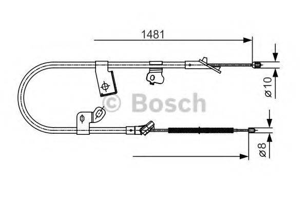 BOSCH BC699 Трос, стоянкова гальмівна система