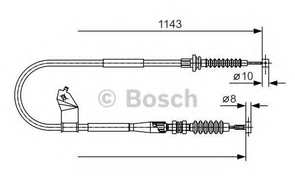 MAZDA NC1044410B Трос, стоянкова гальмівна система