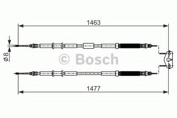 OPEL 13355089 Трос, стоянкова гальмівна система