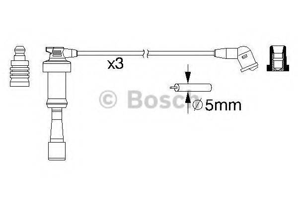 BOSCH 0986357207 Комплект дротів запалювання