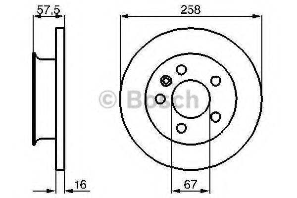 BOSCH 0986478544 гальмівний диск